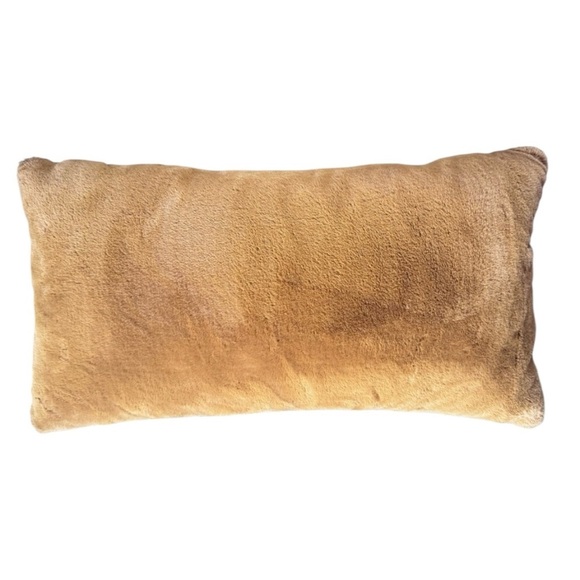 Rachel Zoe Orange Velvet Velour Lumbar Throw Pillow 16x24 - Picture 1 of 6